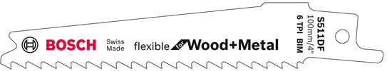 Bild von Bosch Säbelsägeblatt kurz Holz/Metal 5-er Pack