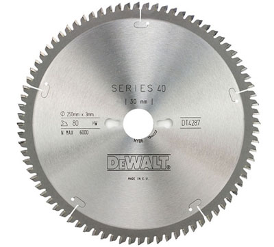 Bild von DeWalt Stationärsägeblatt 40 250x30x3.0mm 80Z