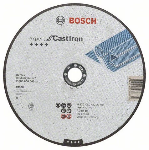 Bild von Bosch Trennscheibe 230x22mm,23x3.0mm Guss gera.