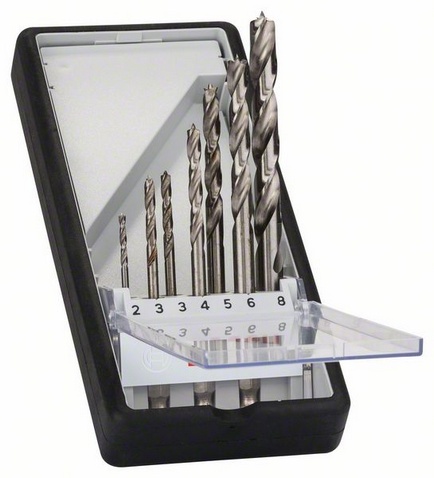 Bild von Bosch Holzbohrer-Set 1/4\" 6-kant Schaft 2-8mm