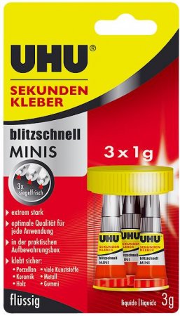 Bild von UHU Sekundenkleber minis 3x1 g