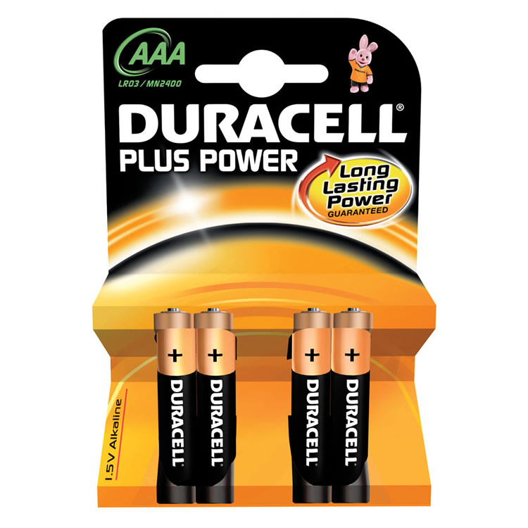 Bild von Duracell Batterie Plus MN2400 AAA/LR03/E92