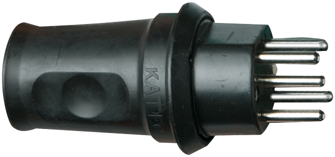 Bild von Stecker T25, 230/400V/16A,rot/schw., IP55
