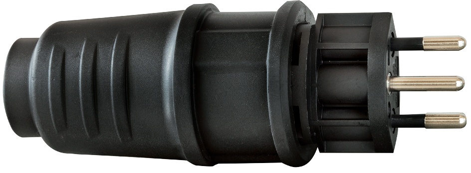 Bild von Schutzkontakt-Gummistecker T12 230V/10A