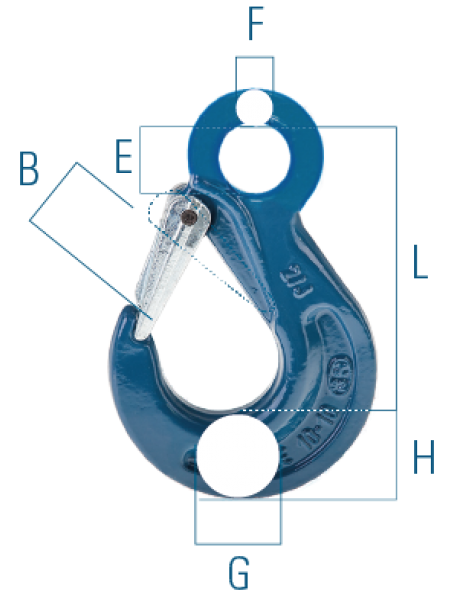 Bild von Spanset Lastenhaken mit Oese und Klinke 2000kg