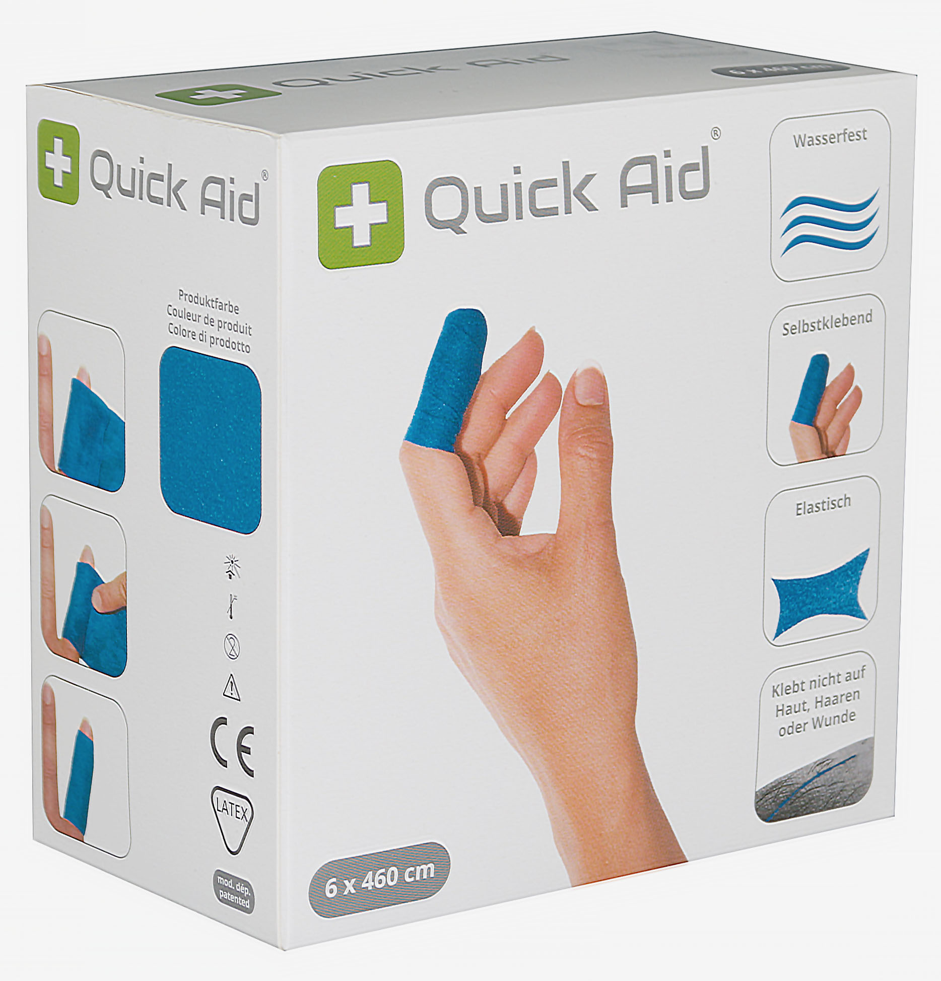 Bild von Quick-Aid Selbstklebepflaster blau 4.6m