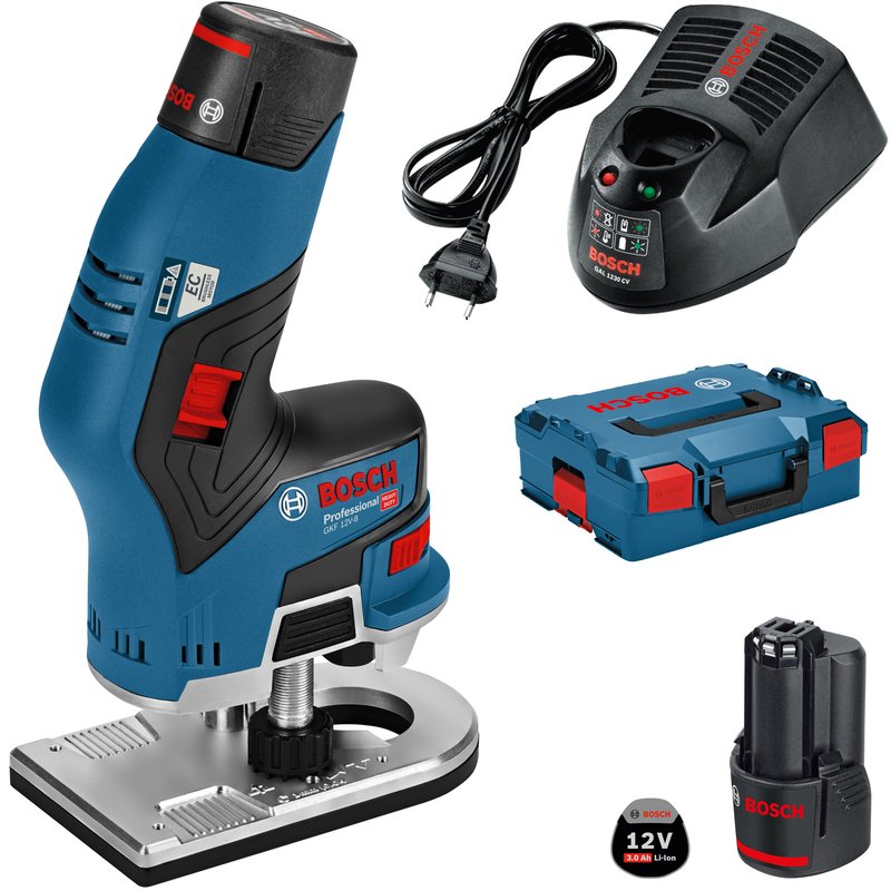 Bild von Bosch Akku-Kantenfräse GKF 12V-8 inkl. 2x3.0Ah
