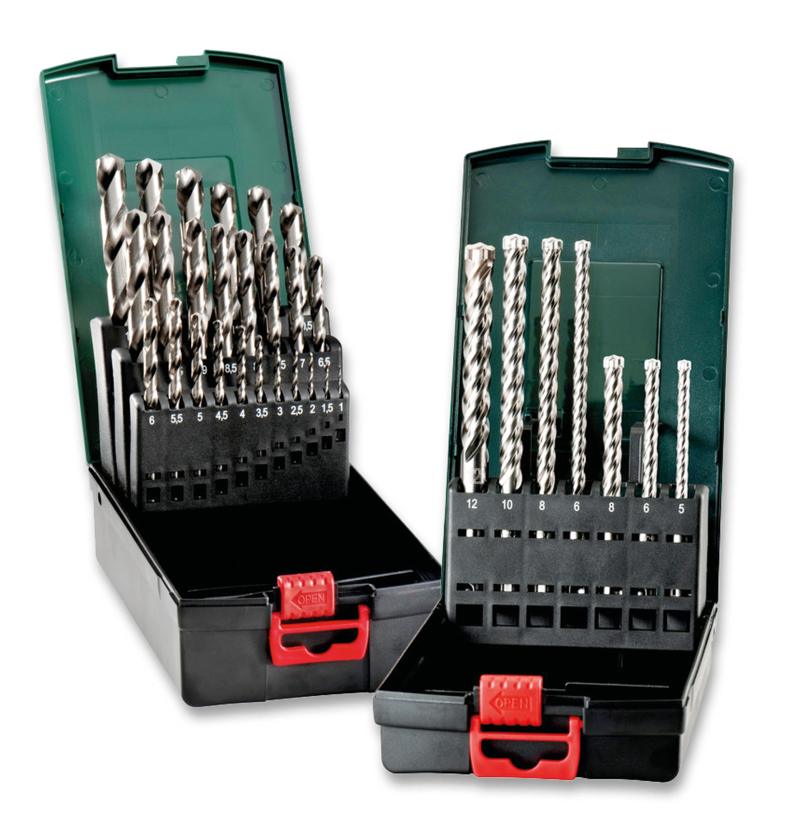 Bild von Metabo Bohrerset Metall 25tlg. & Stein SDS 7tlg.