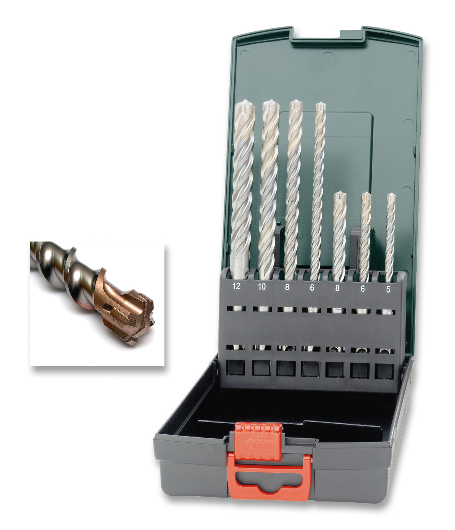 Bild von Metabo Bohrersatz SDS-plus 4 Schneiden 7-teilig