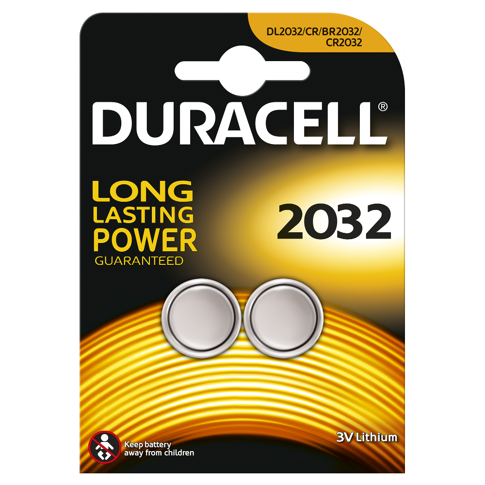 Bild von Duracell Knopfbatterie 3V Lithium CR2032 2 Stk.