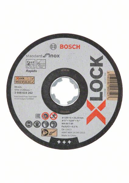 Bild von Bosch X-Lock Trennscheibe, 125x1 Std. f INOX ger.