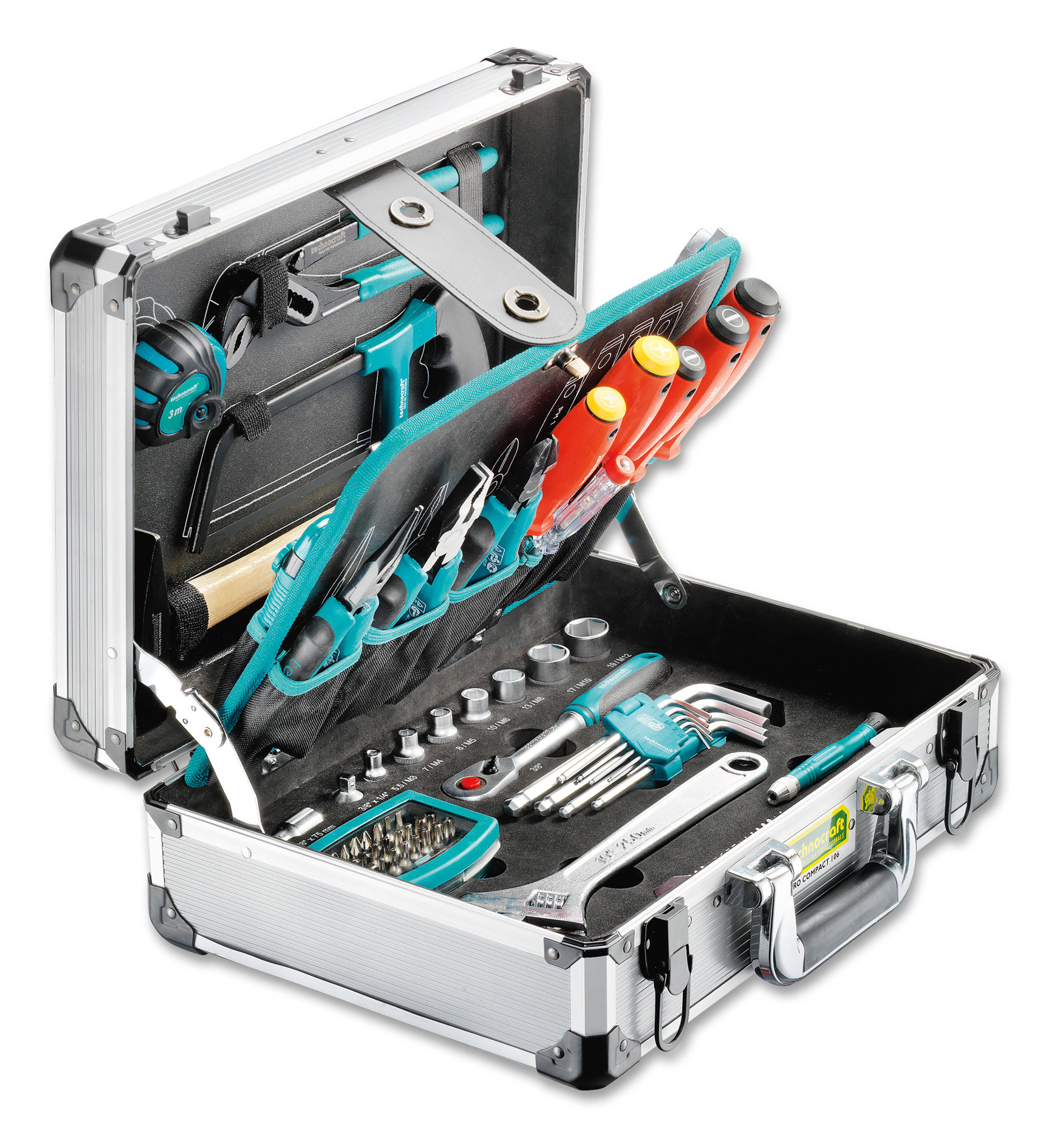 Bild von Technocraft Werkzeugkoffer 106-teilig Pro Compact