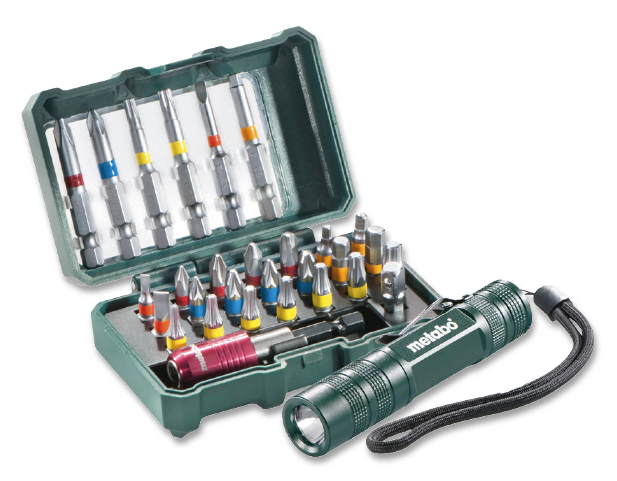 Bild von Metabo Bit-Box 29-teilig mit Taschenlampe