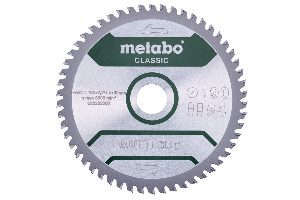Bild von Metabo Kreissägeblatt MCC 190x30mm 54FZ/TZ