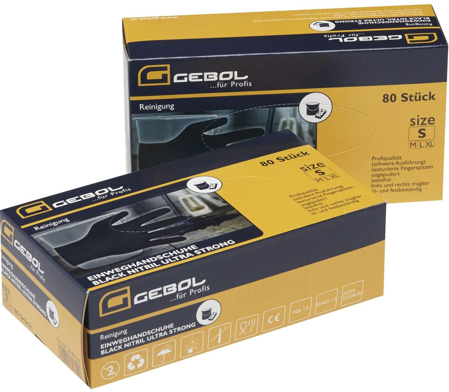 Bild von Gebol Einweghandschuhe Black Nitril Grösse L