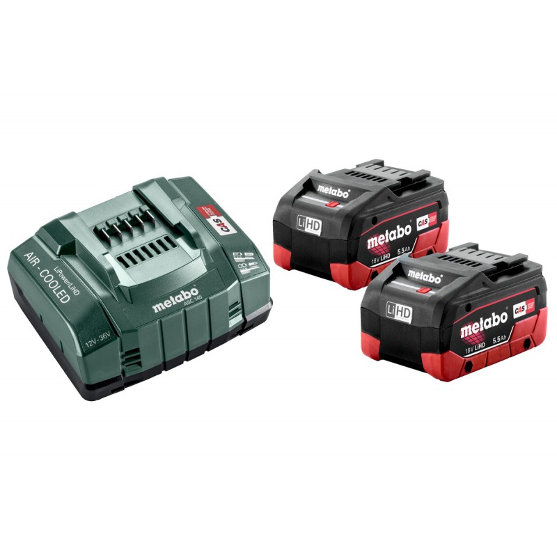 Bild von Metabo Basis-Set 18V 2x5.5Ah LiHD