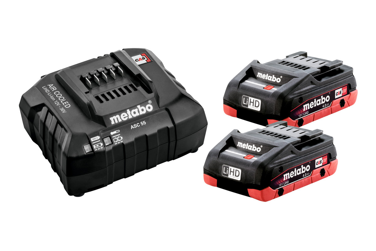 Bild von Metabo Basis-Set 18V 2x4.0Ah LiHD