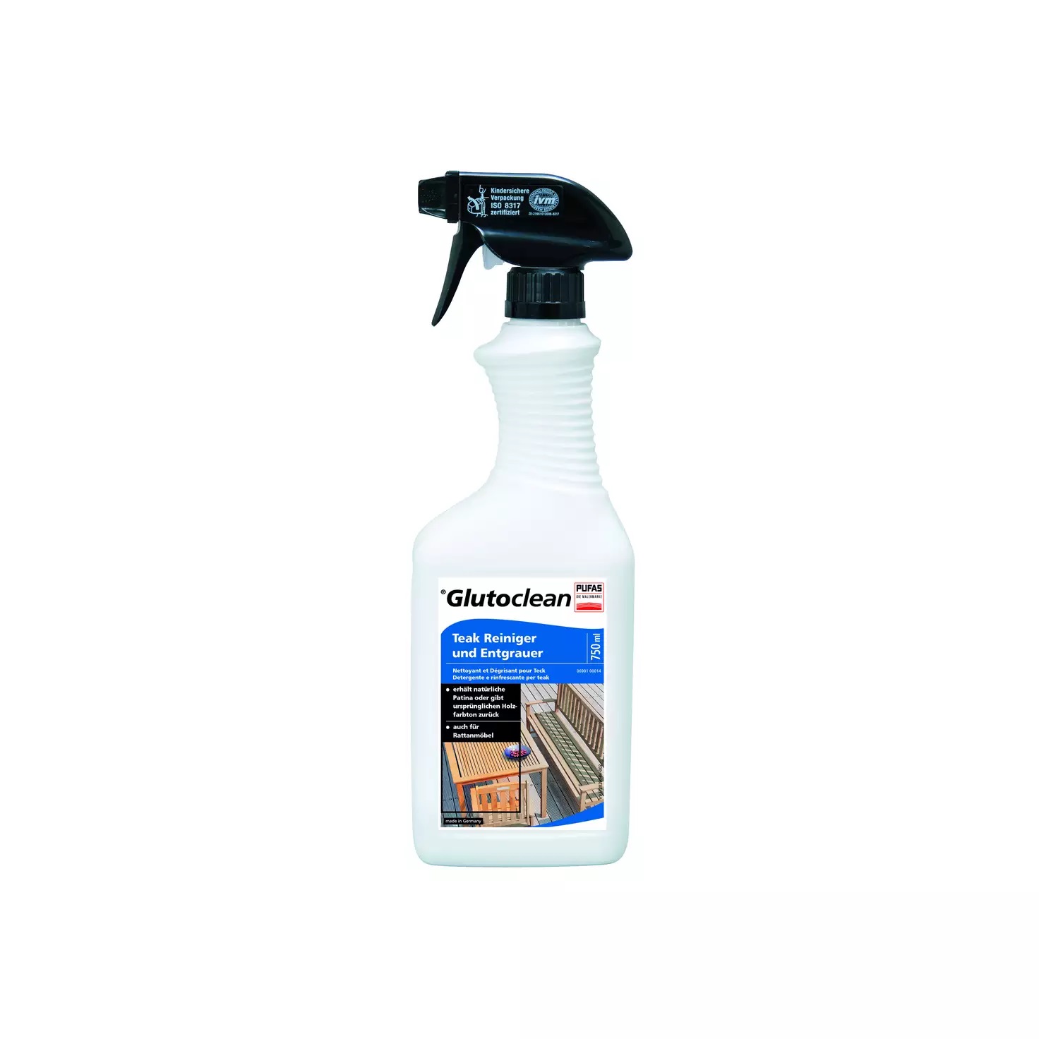 Bild von Glutoclean Teak Reiniger u. Entgrauer, 750ml