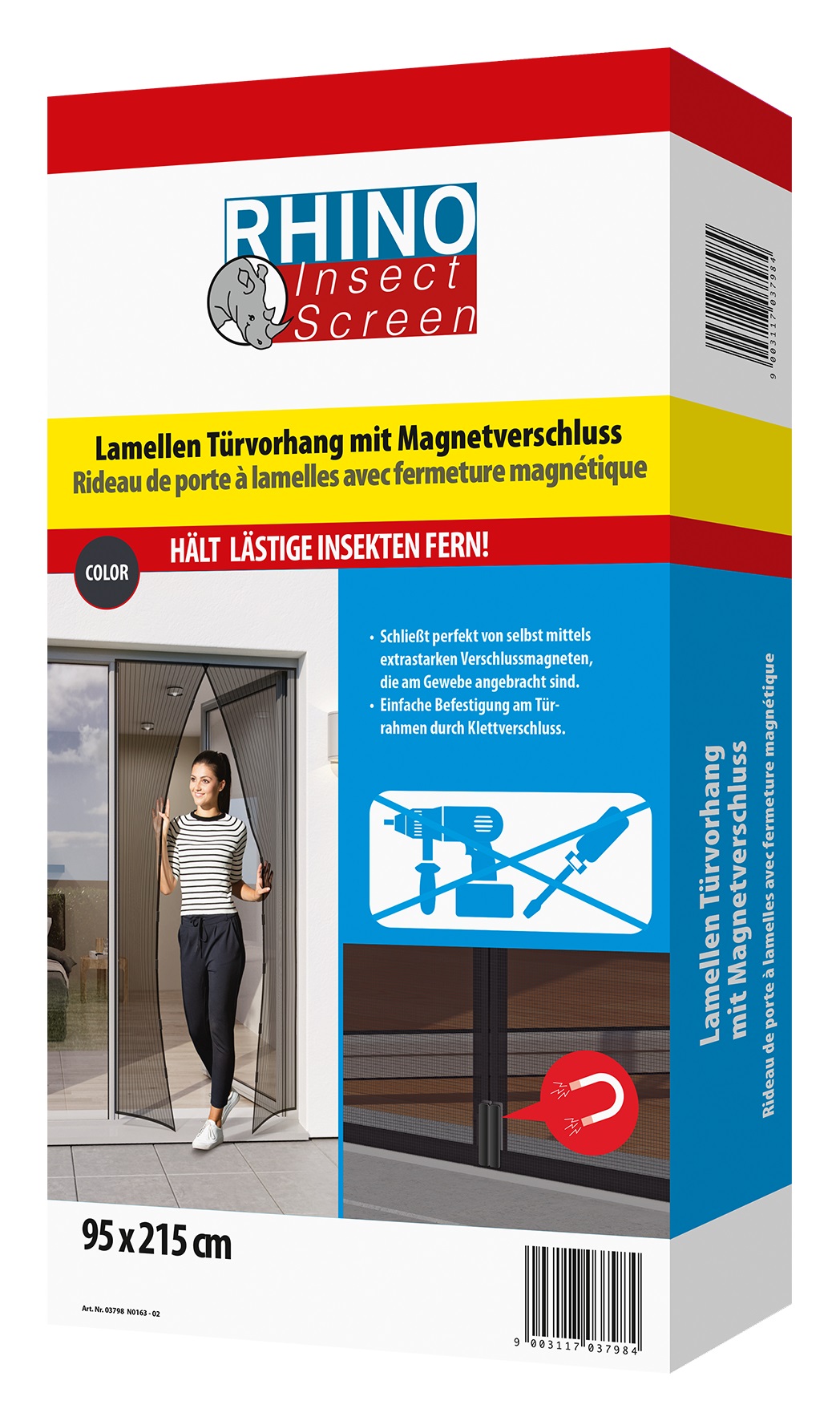 Bild von Türvorhang Magnet 95x215cm, schwarz