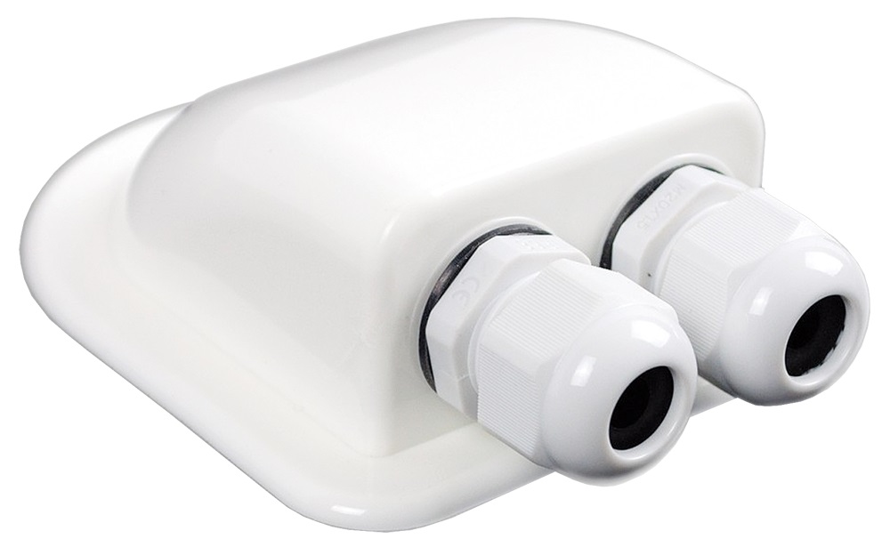 Bild von Dachdurchführungstülle, weiss, 2-fach