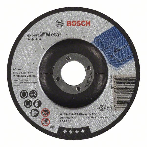 Bild von Bosch Trennscheibe 125x2.5mm gekr. f. Metall.