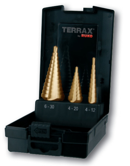 Bild von Terrax Stufenbohrer-Satz, 3tlg.