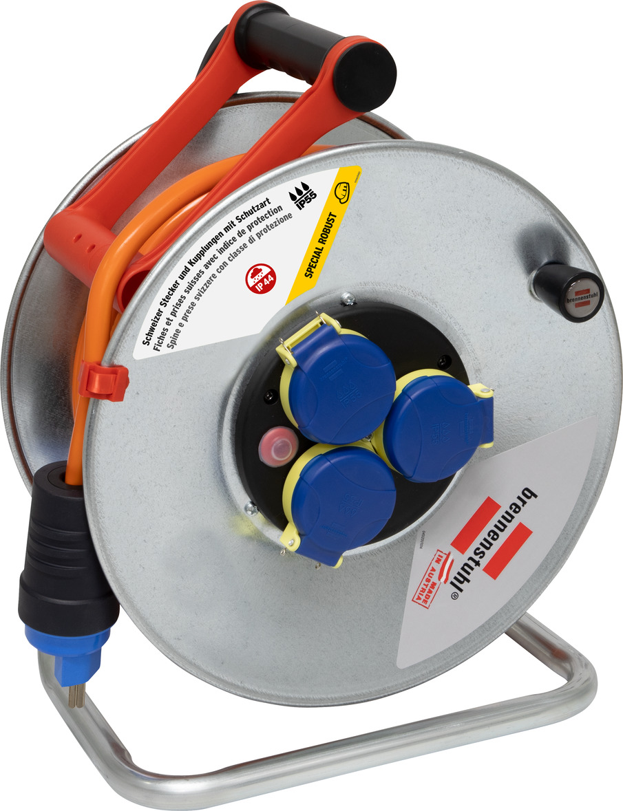 Bild von Brennenstuhl Kabeltrommel, 3x T23 Steckdosen, 16A