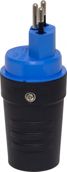 Bild von Stecker T13, 230V/10A, blau/schwarz, IP55