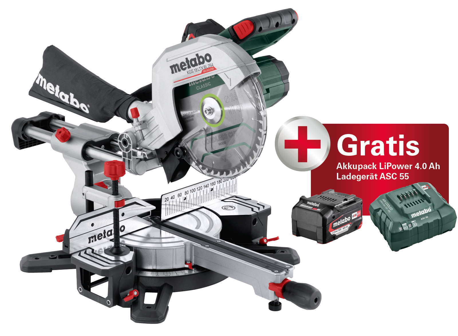 Bild von Metabo Akku Kapp/Gehrungssäge KGS 18 LTX BL 254