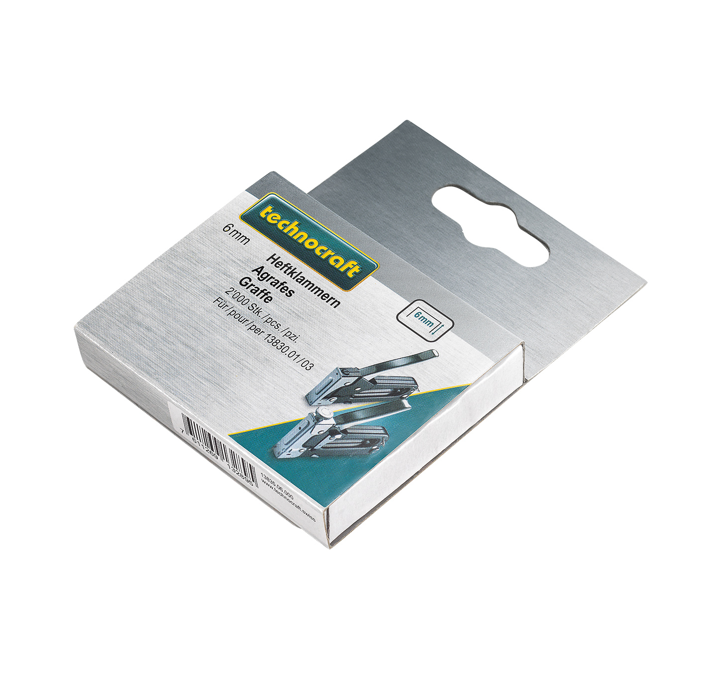 Bild von Technocraft Heftklammern 6mm 2000Stück