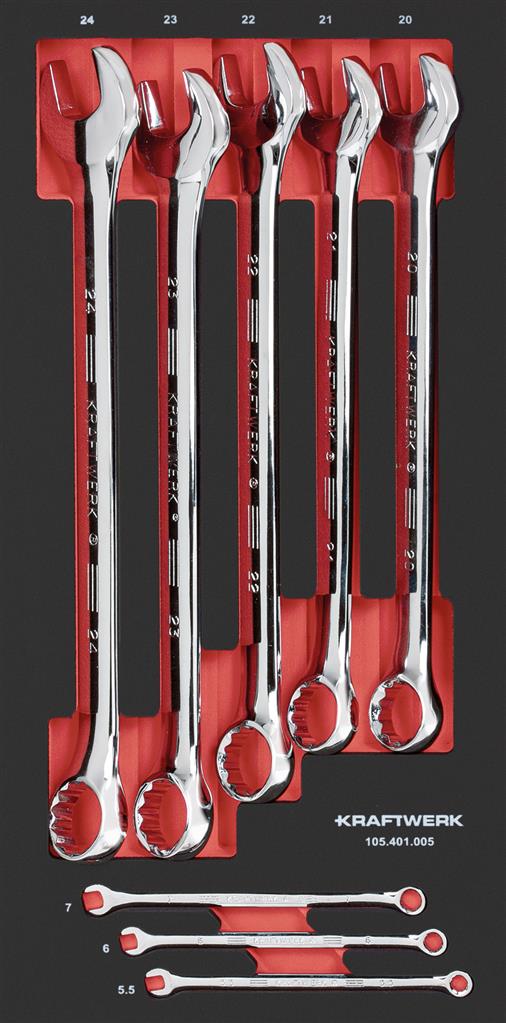 Bild von Kraftwerk Ringgabelschl.satz 8-tlg 20x40 Einlage