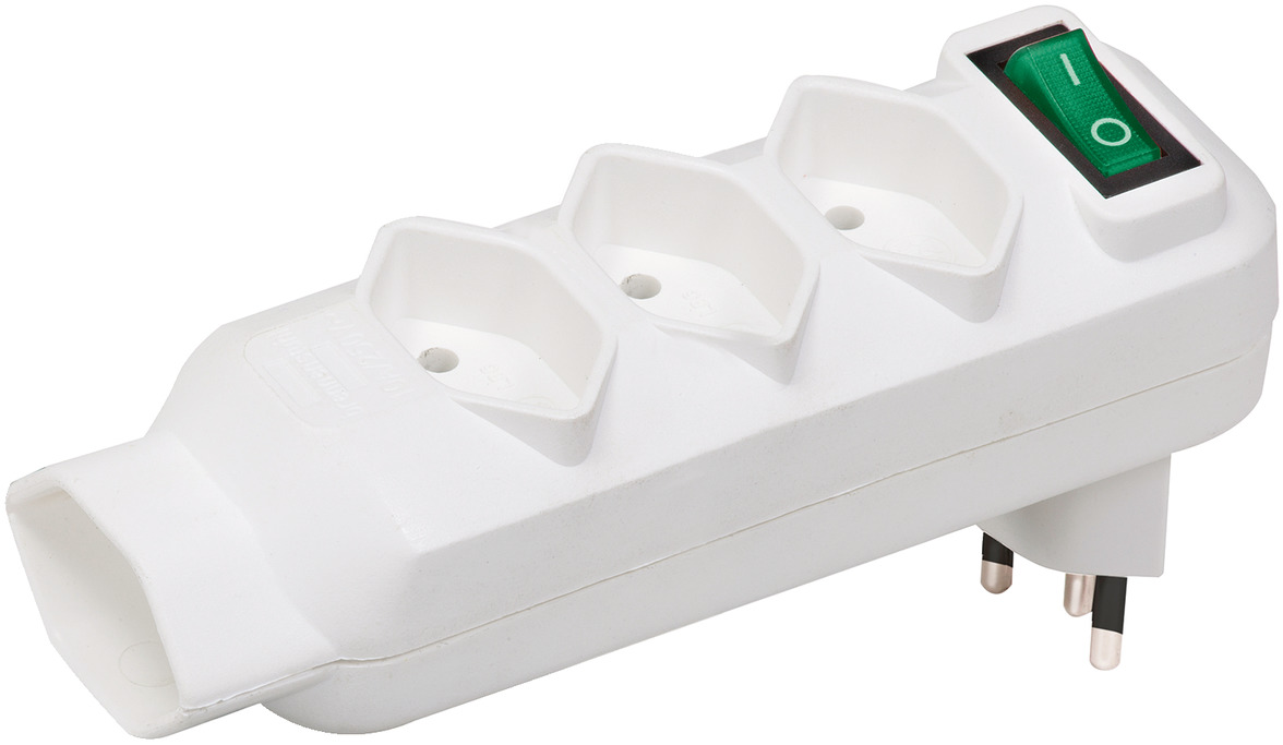 Bild von Brennenstuhl Abzweigstecker 3+1-fach,weiss,m. Sch.