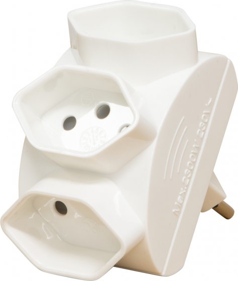 Bild von Brennenstuhl Abzweigstecker 3-fach,weiss,stern