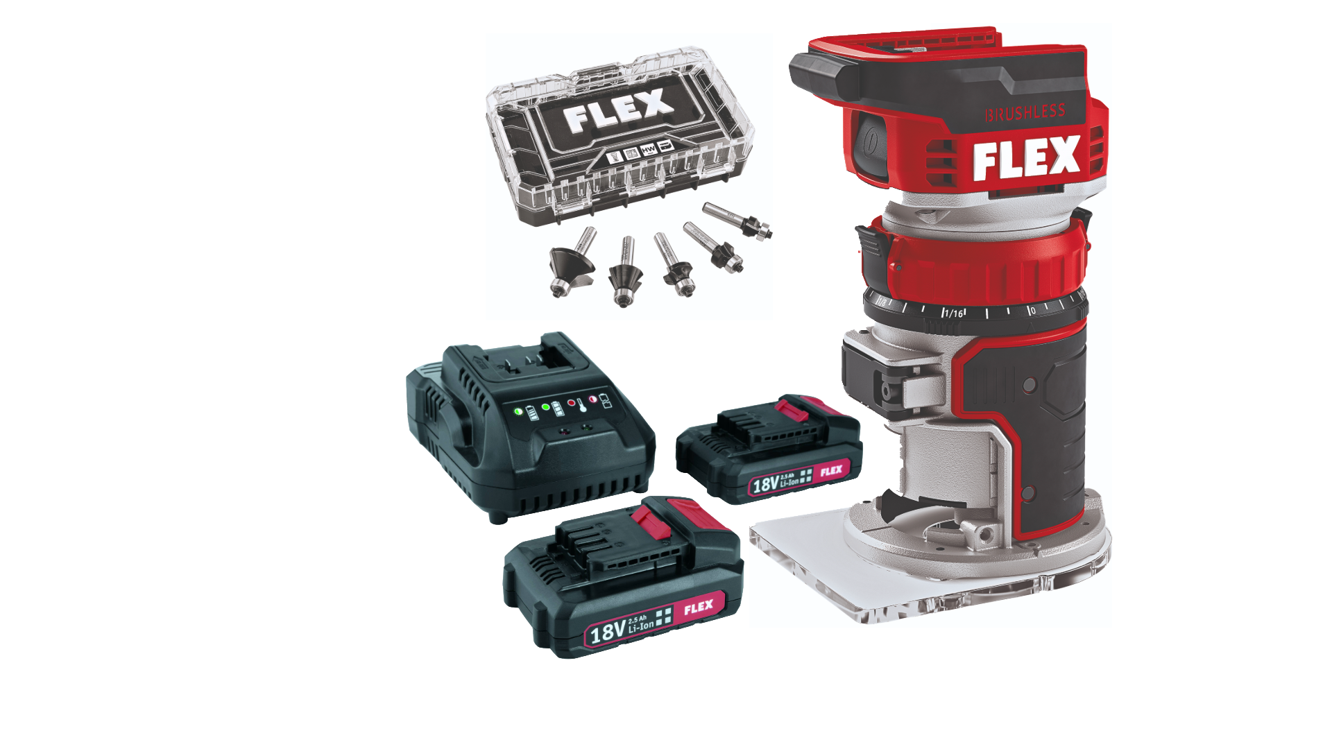 Bild von FLEX Akku-Einhandfräse CER 18.0-EC C Set
