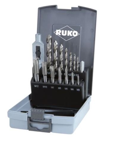 Bild von Ruko Einschnitt-Gewindebohrer-Satz M3-M12 16-tlg.