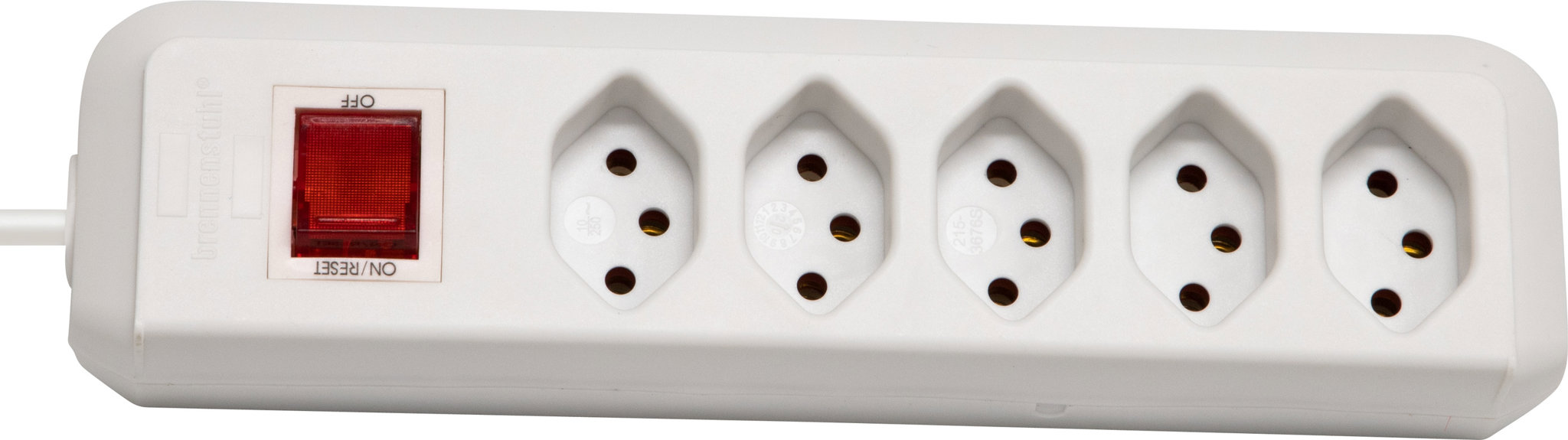 Bild von cleverLINE Steckdosenleiste 5-fach, weiss, 1.5m