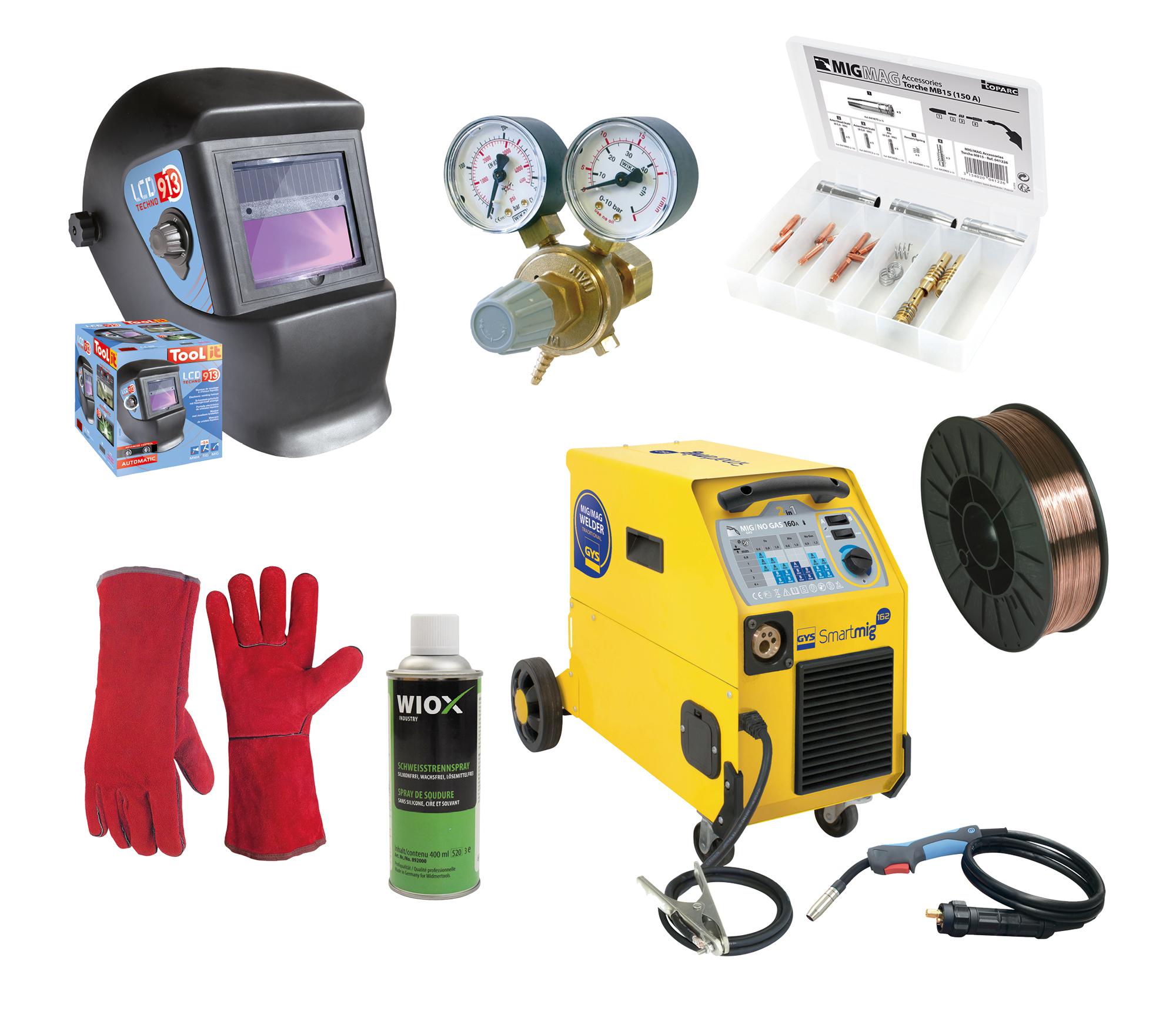 Bild von GYS Smartmig 162-Set Schutzgasschweissgerät