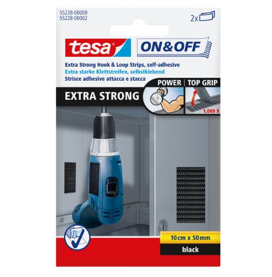 Tesa Klettstreifen On&Off Extra Strong 50 mm 0.1 m 2 St