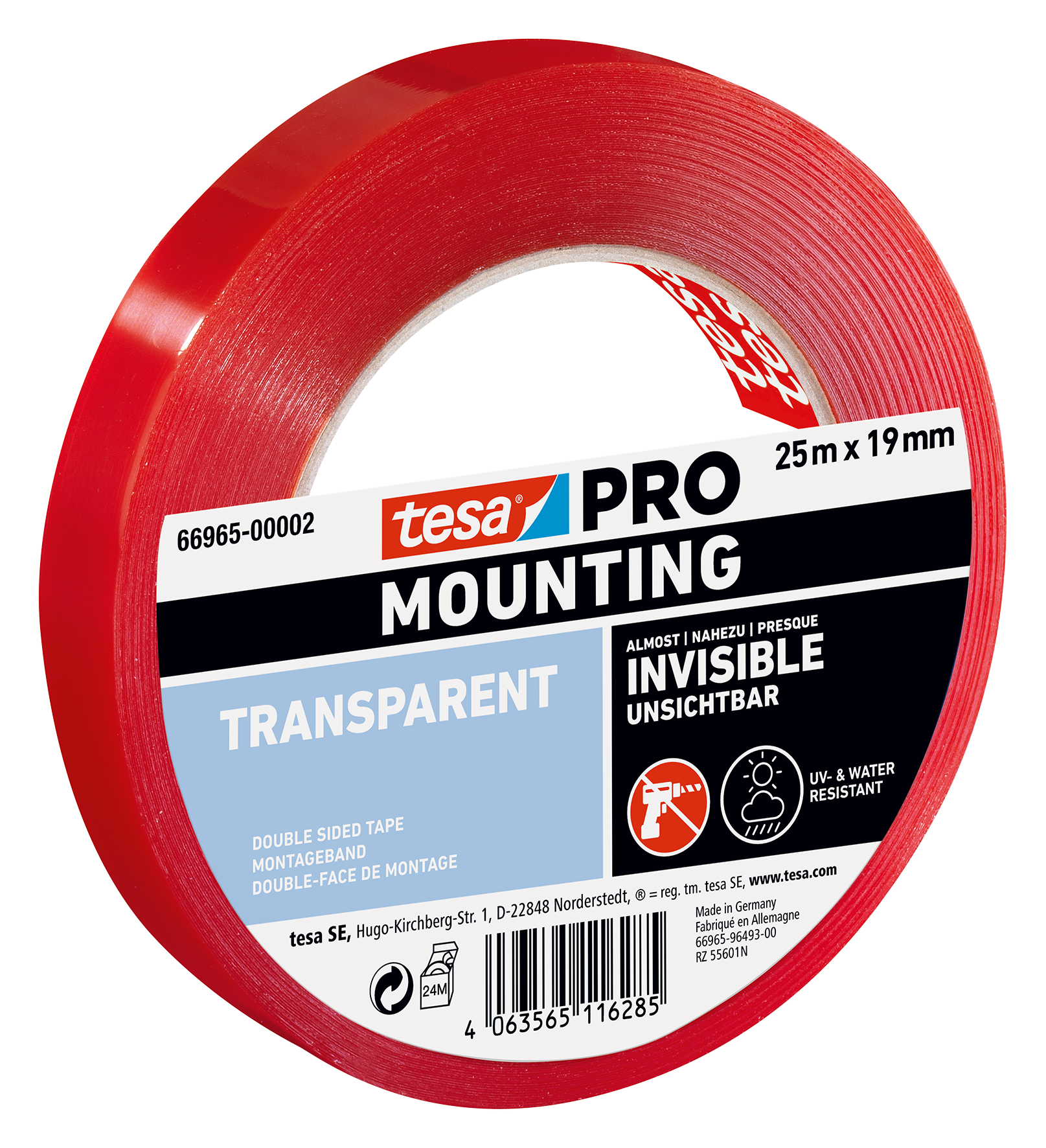 Tesa Montageband Pro Transparent 19 mm x 25 m