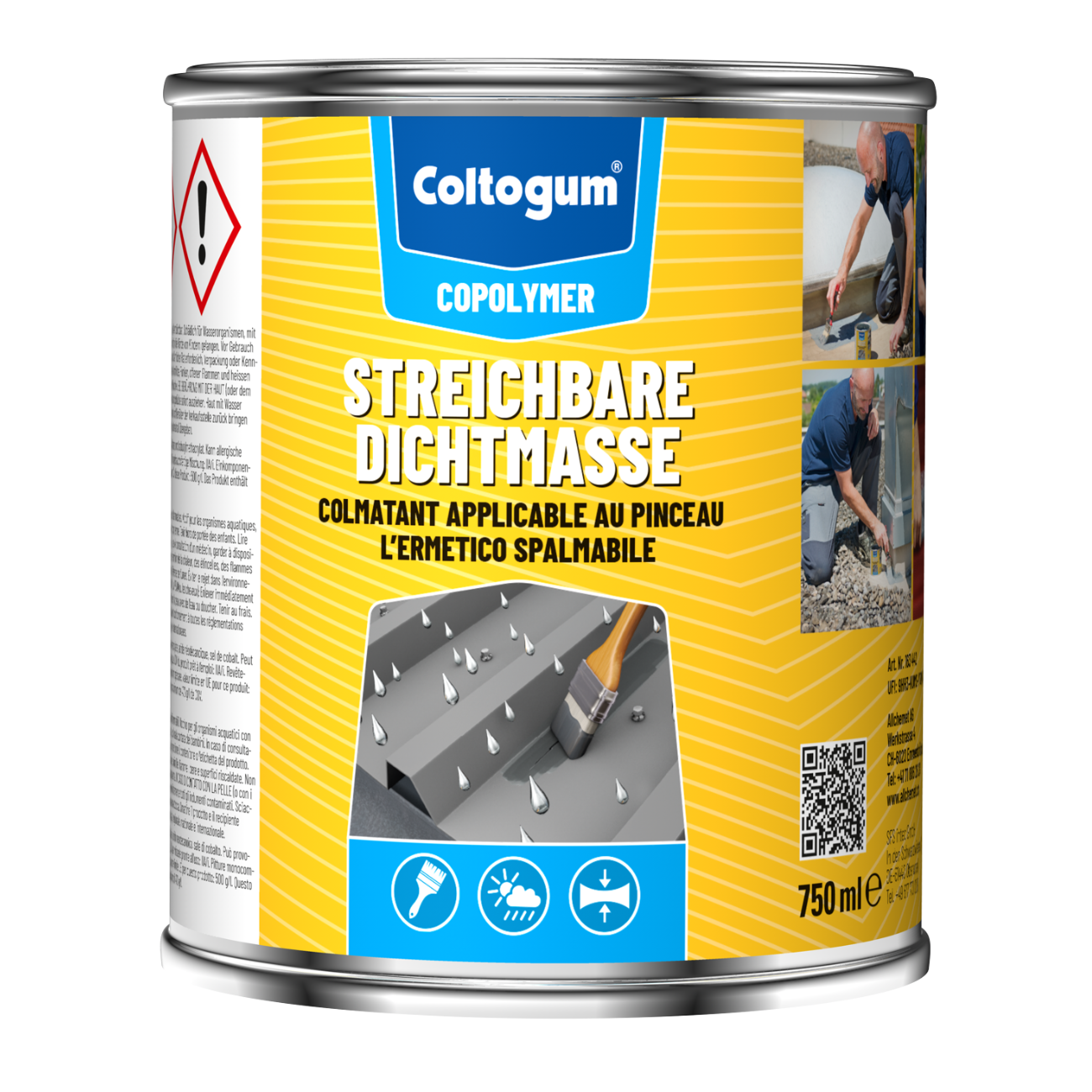 Bild von Coltogum Streichbare-Dichtmasse grau 750ml