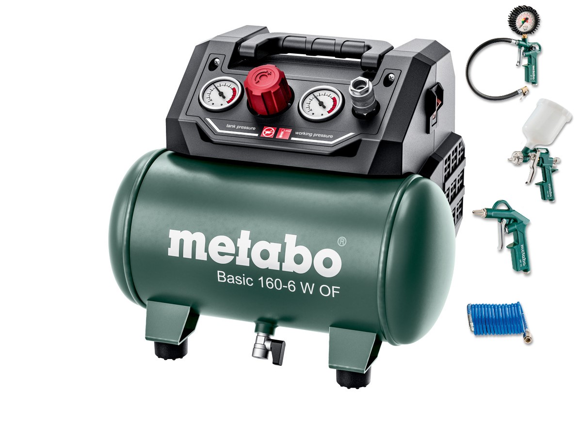 Bild von Metabo Kompressor 160-6W OF RHYNER-Set