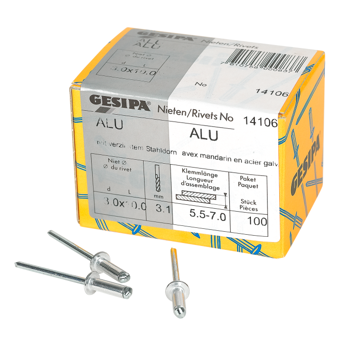 Bild von Gesipa Blindnieten 3x10mm 100x