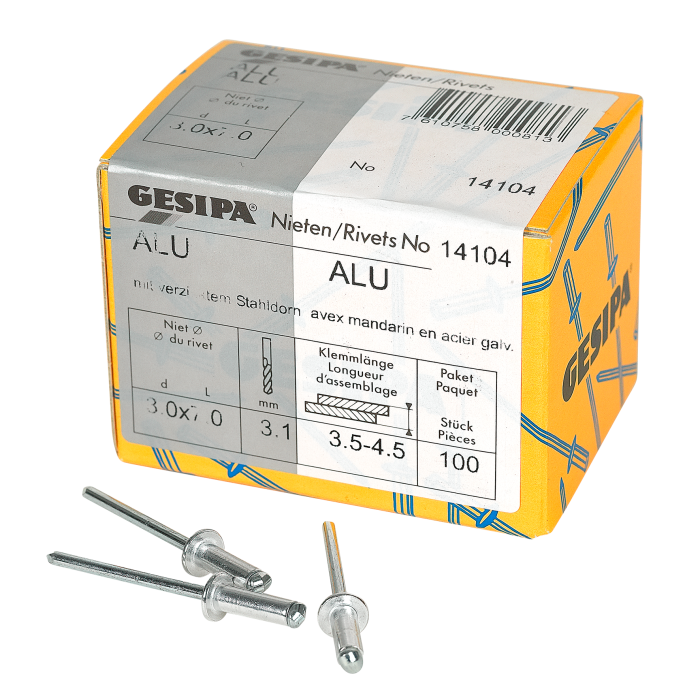 Bild von Gesipa Blindnieten 3x7mm 100x