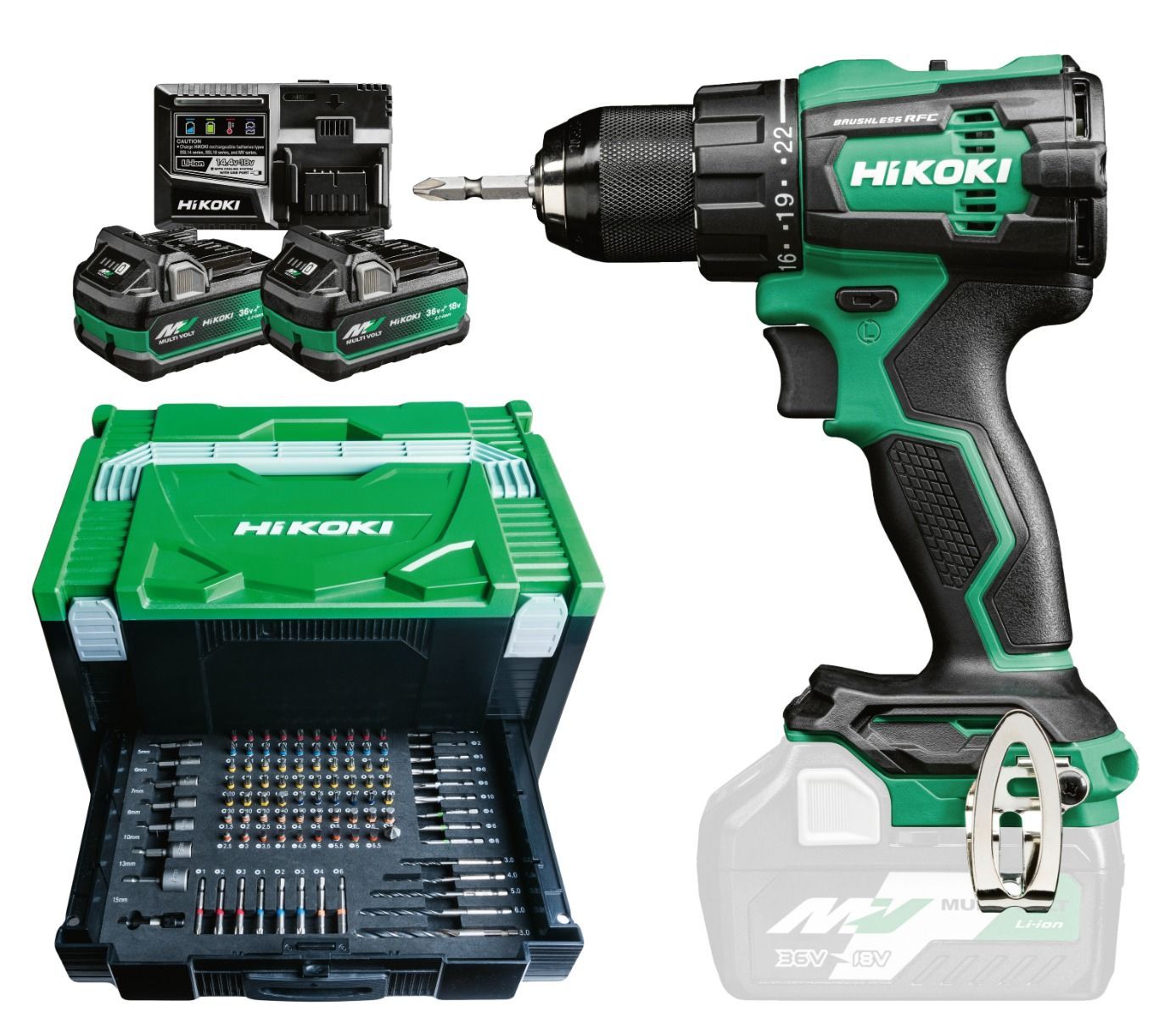 Bild von Hikoki Akku-Bohrschrauber Powerbox Multiv. DS18DE