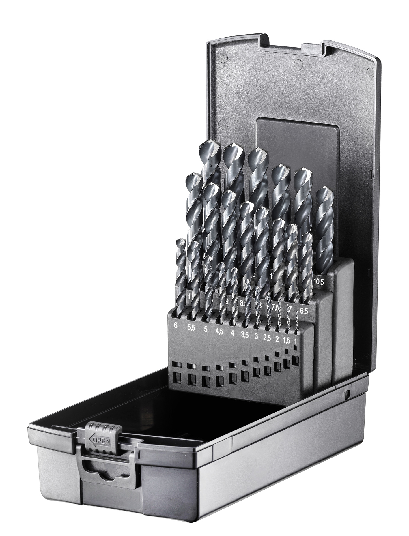Fortec Premium Spiralbohrer-Satz HSS-G 25-tlg.