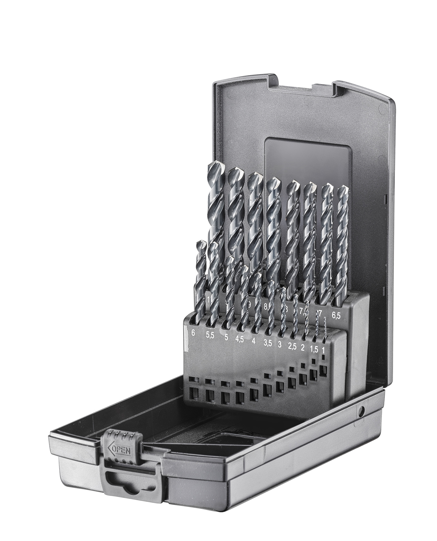 Fortec Premium Spiralbohrer-Satz HSS-G 19-tlg.