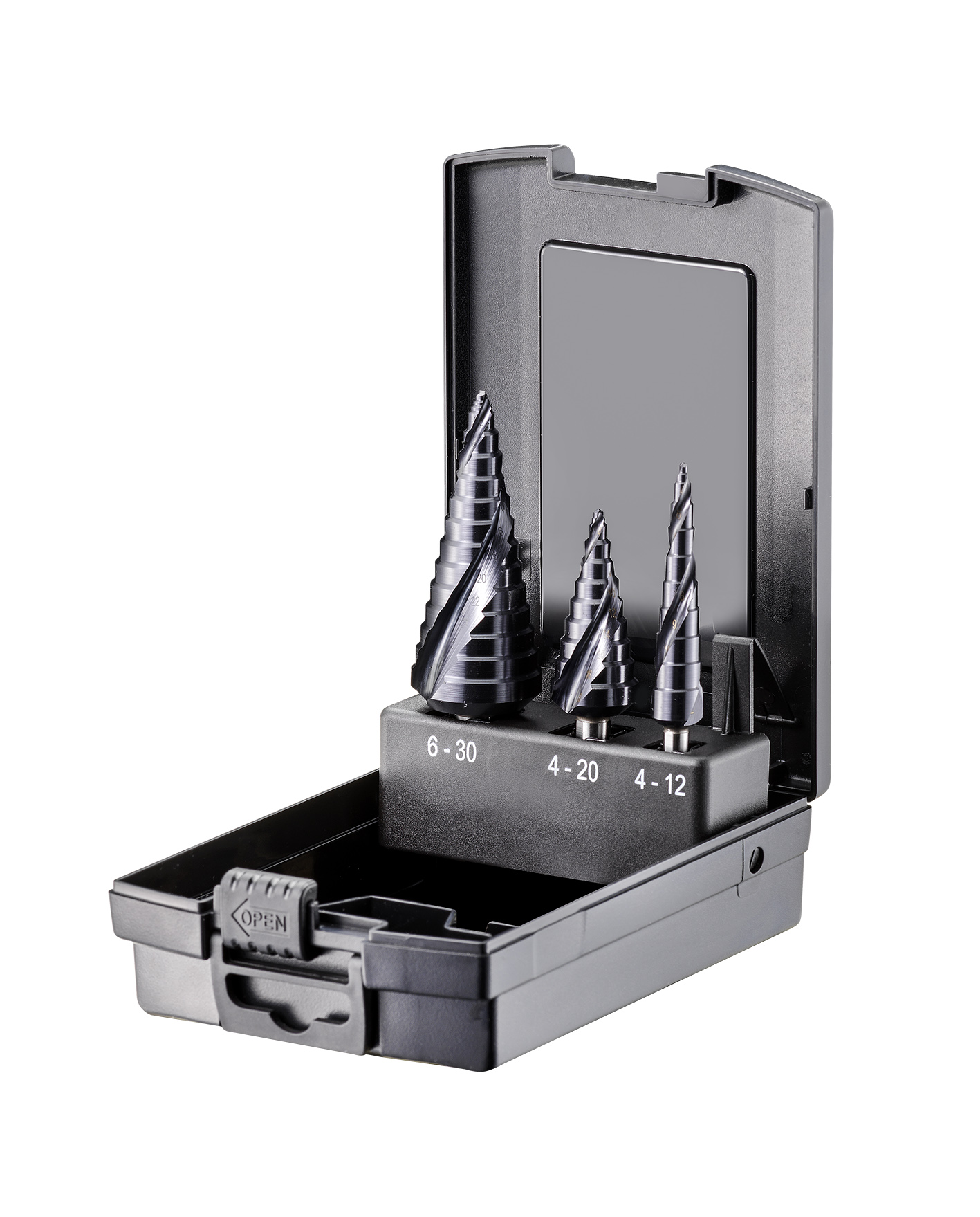 Fortec Premium Stufenbohrer-Satz HSS-G-TiAIN 3-tlg.