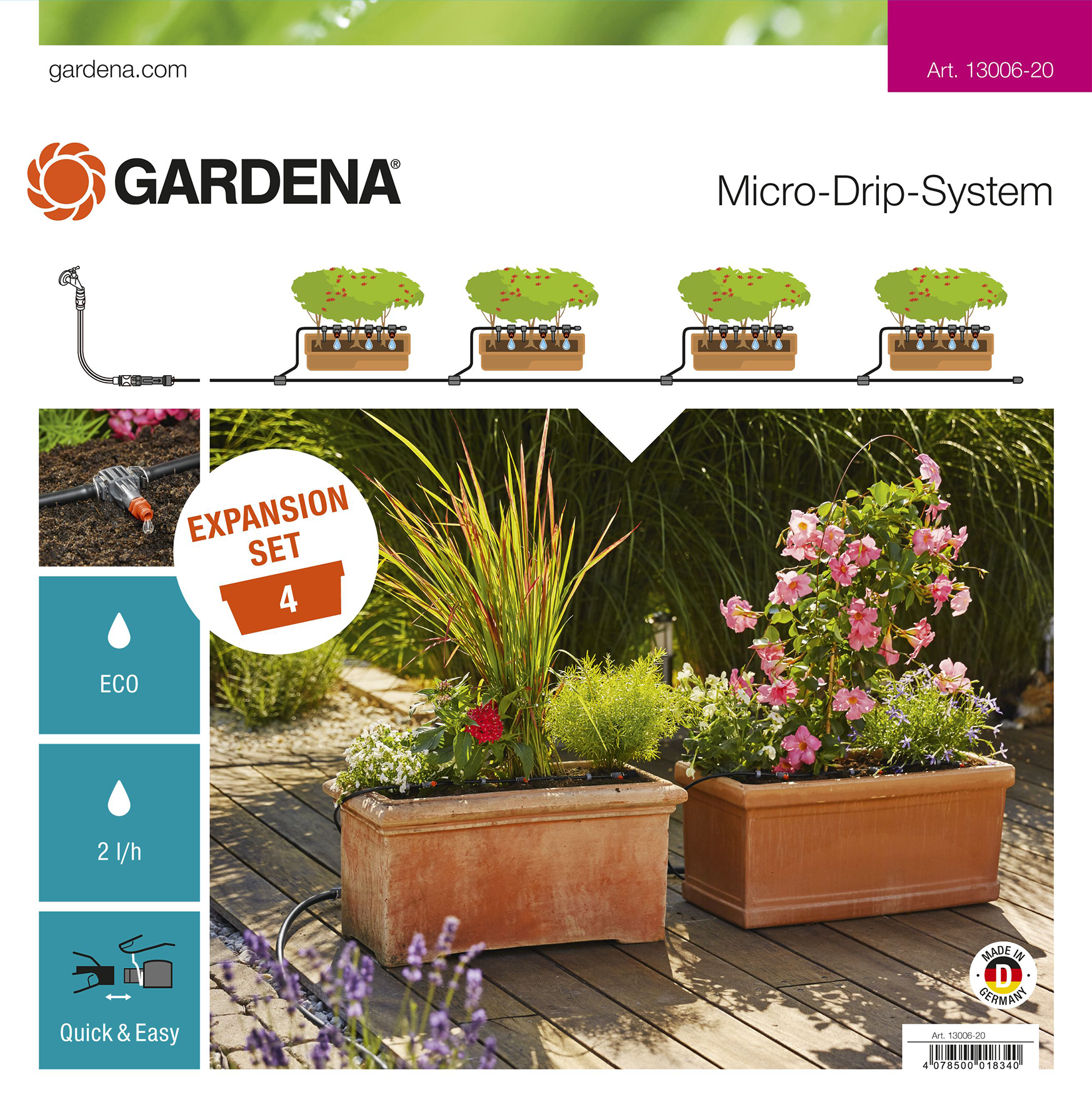 Gardena MDS Erweiterungs-Set für Pflanzentröge