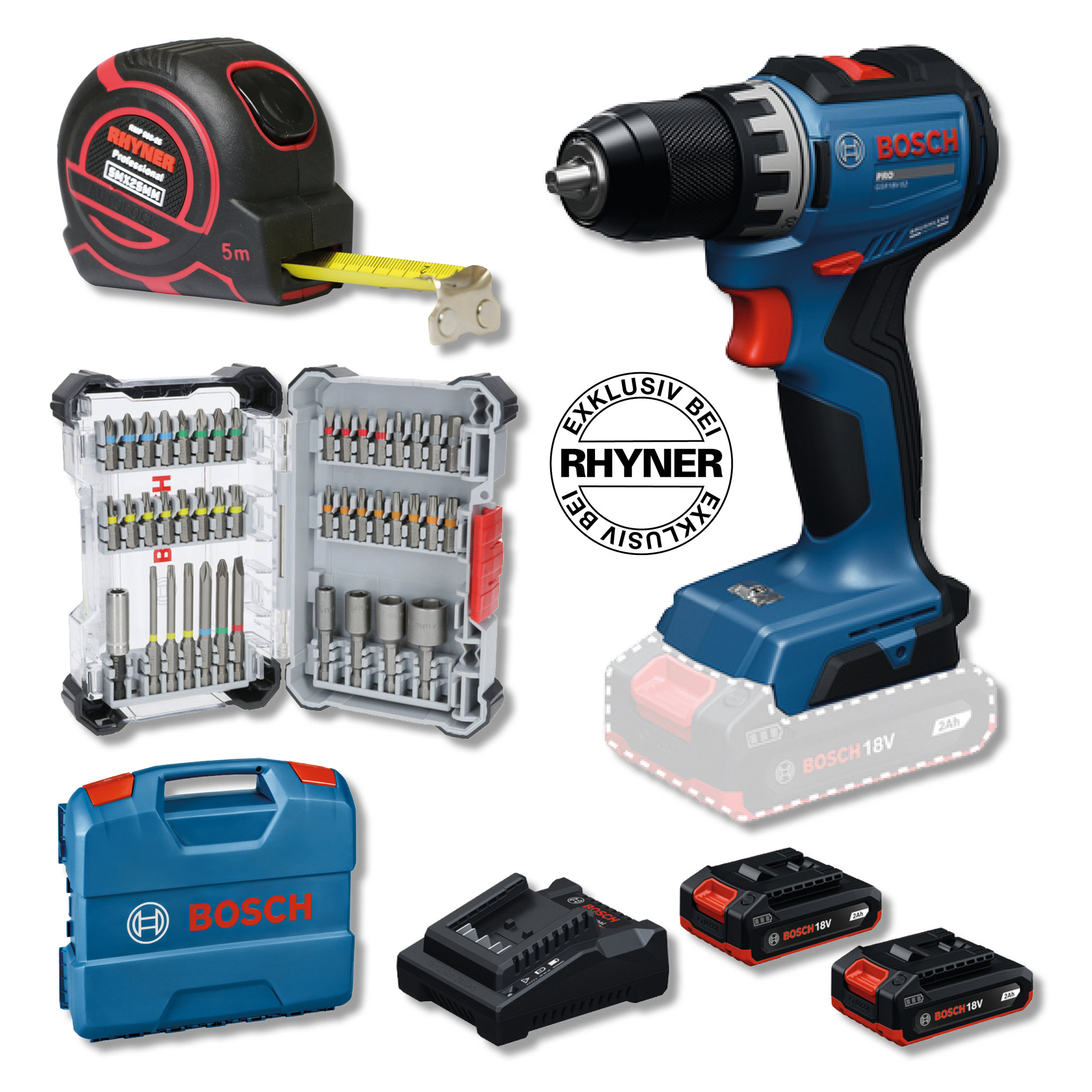 Bosch Akku-Bohrschrauber GSR18V-52 RHY-SET