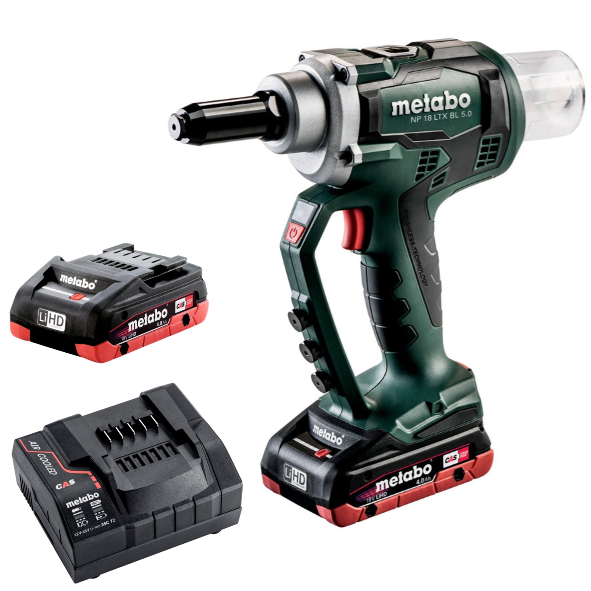 Metabo Akku-Blindnietpistole NP18 m. 2x4.0Ah LiHD